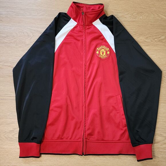 Official Manchester United - Soccer - Full Zip Warm Up Jacket - Size Medium - Picture 1 of 12